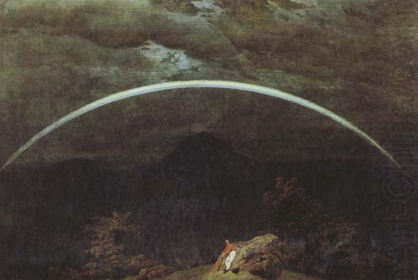 Mountain Landscape with Rainbow (mk45), Caspar David Friedrich